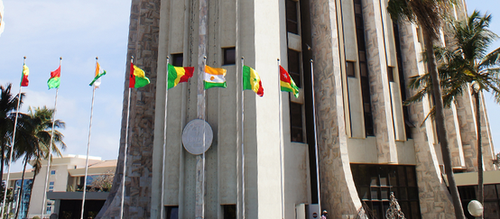 Flags of the countries of the Economic Community of West African States (ECOWAS) Commission