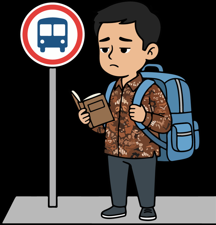 Visual representation of commuting paradox showing declining well-being with increased commute time