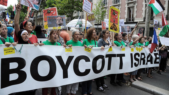 Israel-Palestinian war protests in Paris, August 2, 2014