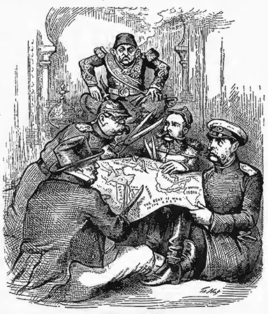 Peace Rumors by Thomas Nast, a historical political cartoon from Harper's Weekly, 30 June 1877